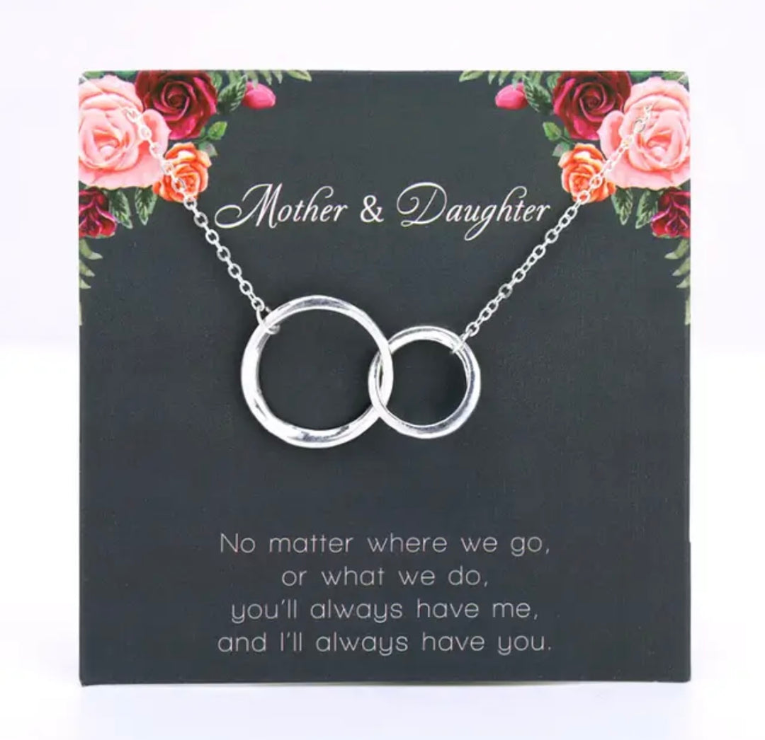 Mother & Daughter Interlocking Necklace- I’ll always have you