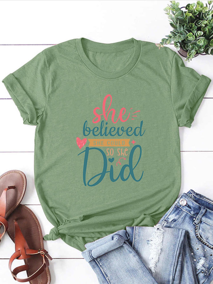 She Believed She Could so She Did T-Shirts