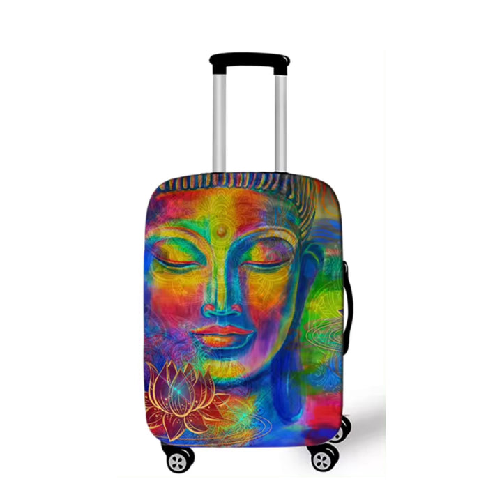 Vibrant Lotus Buddah Luggage Cover