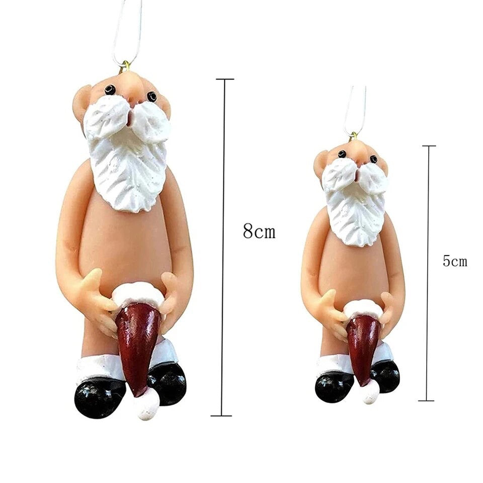 Santa & Mrs Claus Naked Ornaments Set