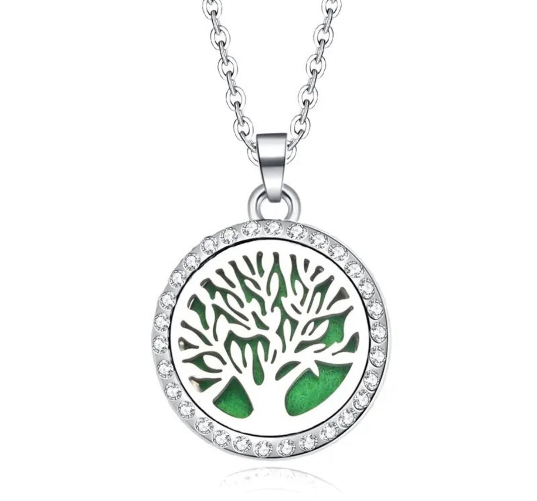 Tree of Life Bling Aromatherapy Necklace
