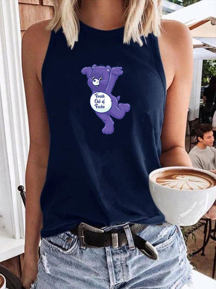 Fresh out of F*cks Sweary Care Bear Tank Top