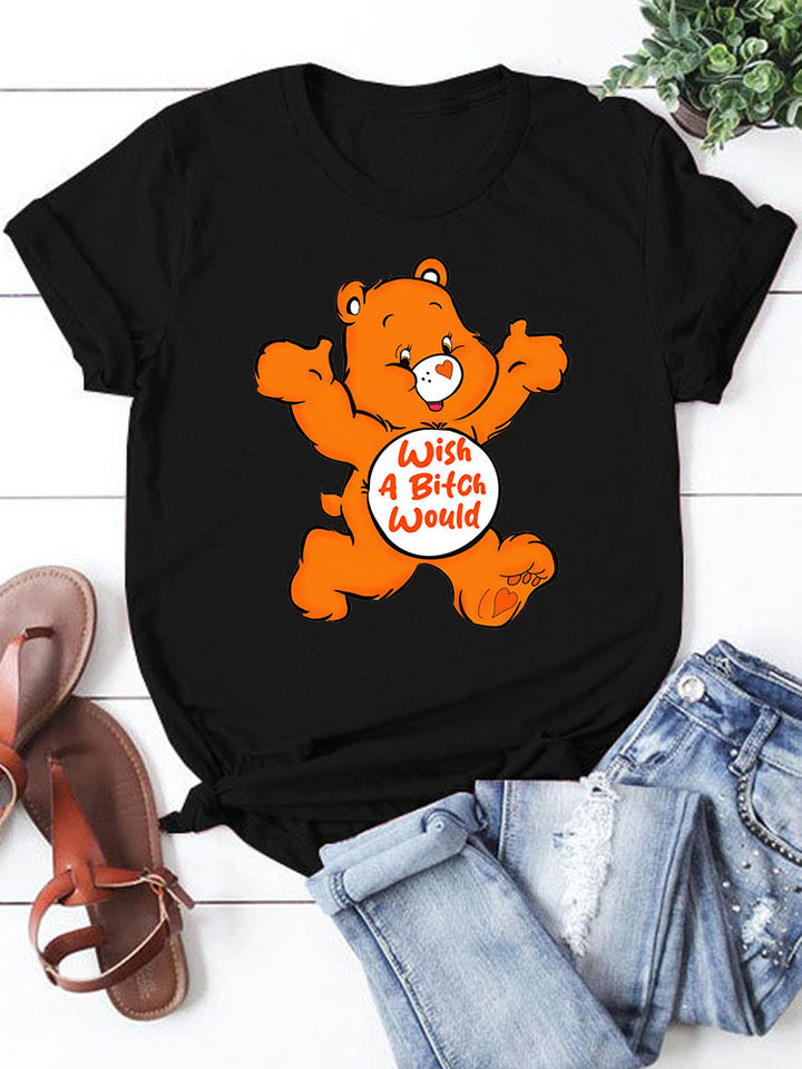 Sweary Care Bear T-shirts- Wish a B*tch Would