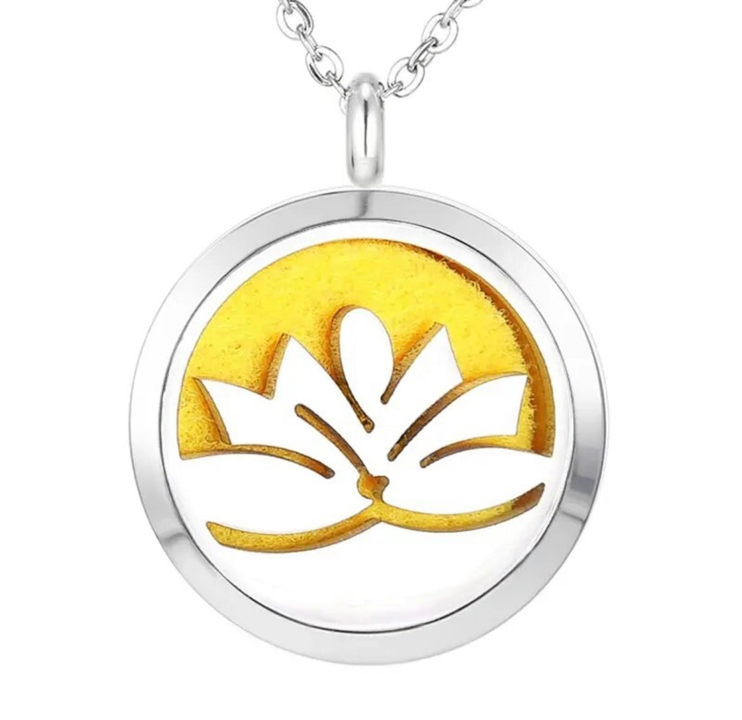 Lotus Aromatherapy Necklace