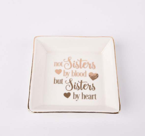Sister By Heart Ceramic Trinket Dish