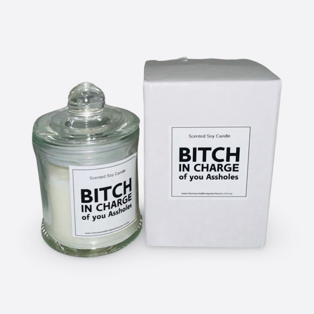 B*tch In charge of You As*holes Small Soy Candle
