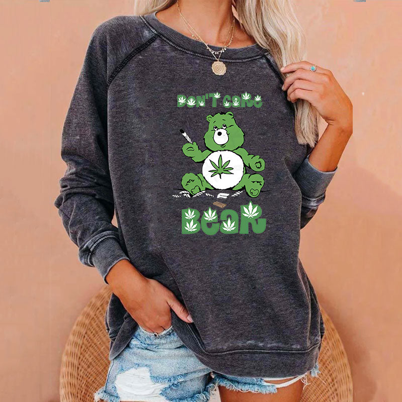 Sweary Care Bear Sweatshirts- Weed