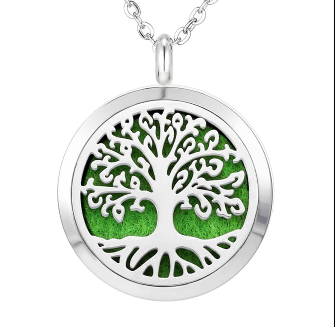 Spiral Tree of Life Aromatherapy Necklace