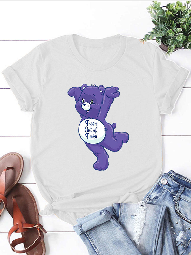 Sweary Care Bear T-shirts- Zero F*cks Given