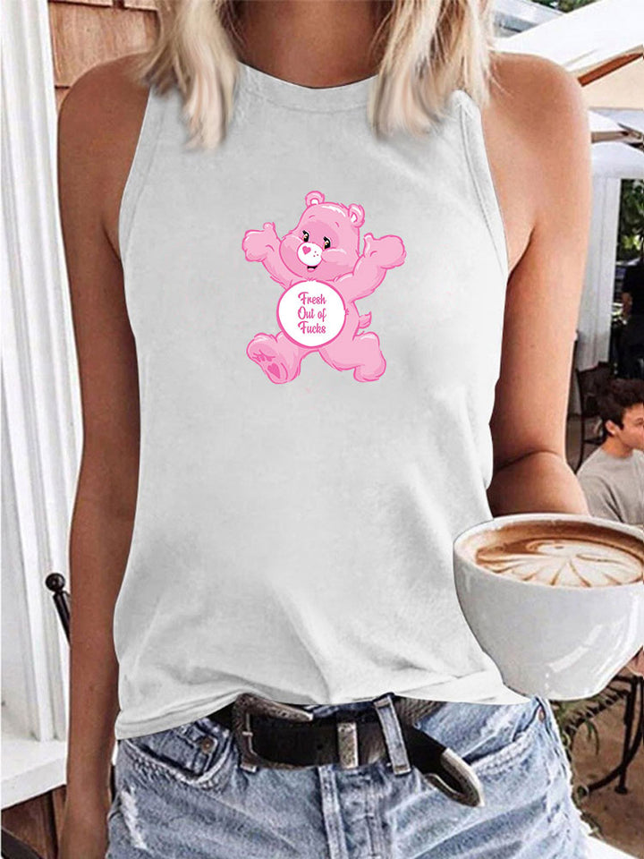 Fresh out of F*cks Sweary Care Bear Tank Top