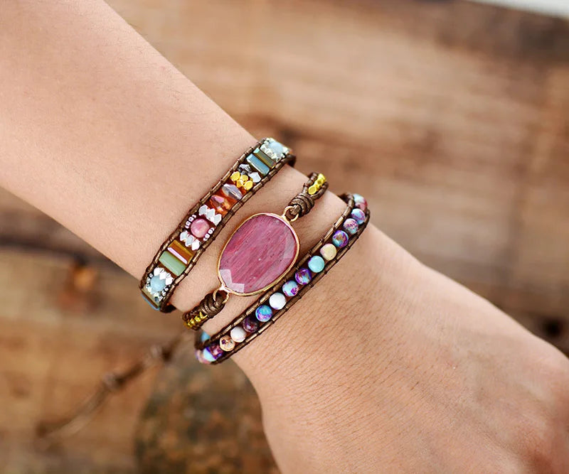 Jasper Bliss Wrap Bracelet TELW