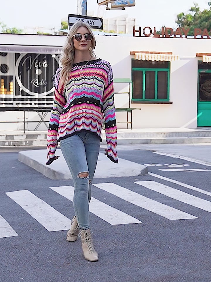 Rainbow Striped Dream Sweater