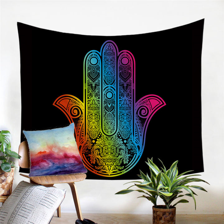 Colourful Hasma Hand Tapestry