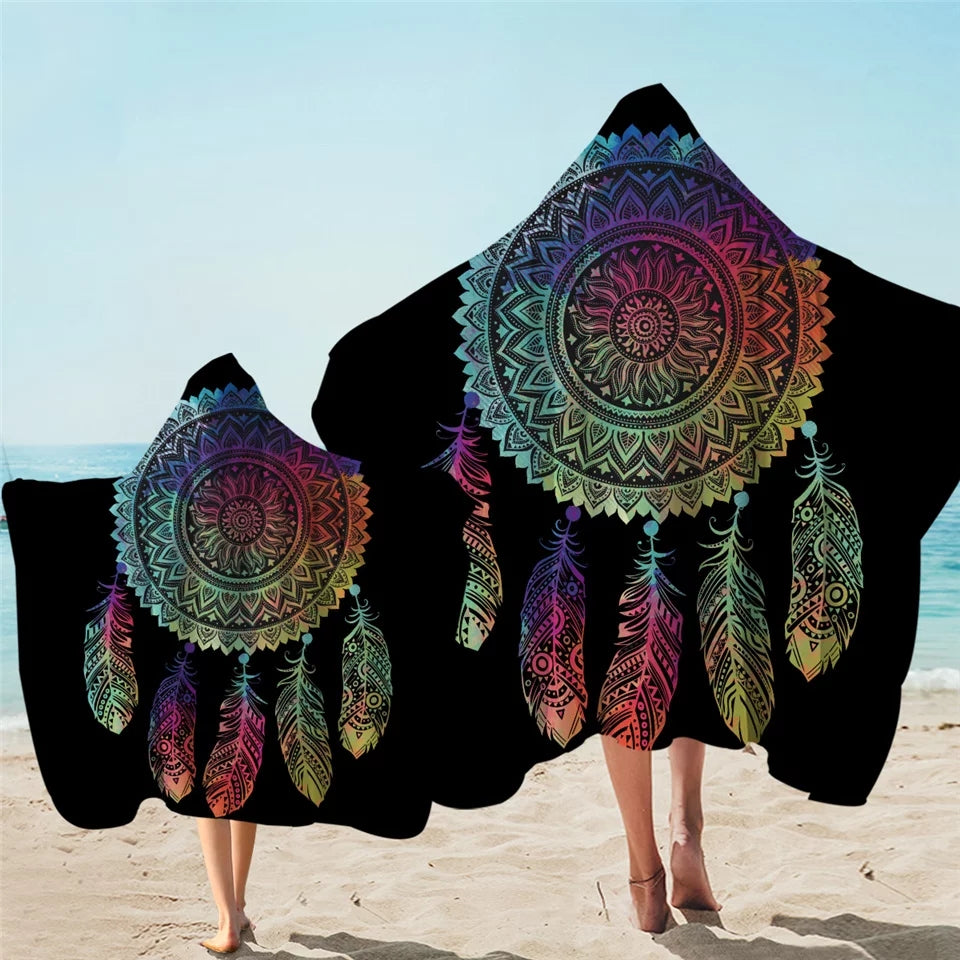 Mandala Dreamcatcher Hooded Blanket