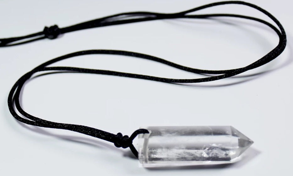 Clear Quartz Crystal point Necklace