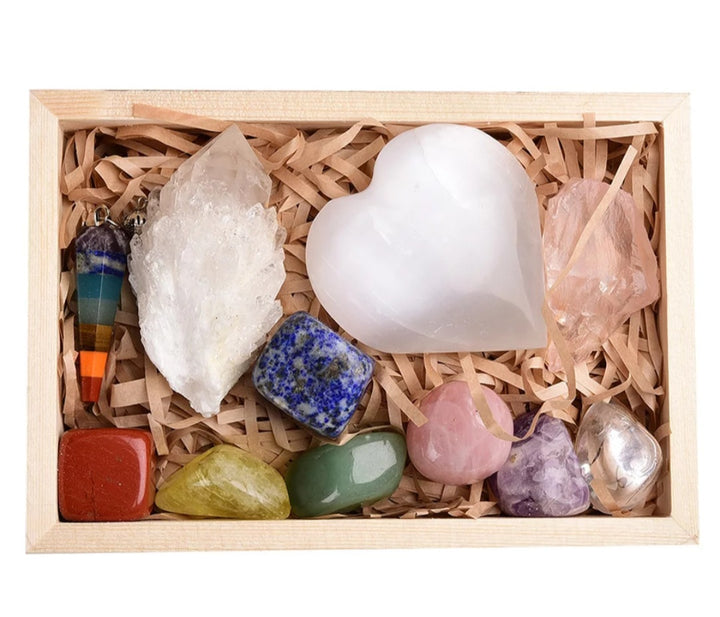 Chakra Pendulum & Crystal Healing Set