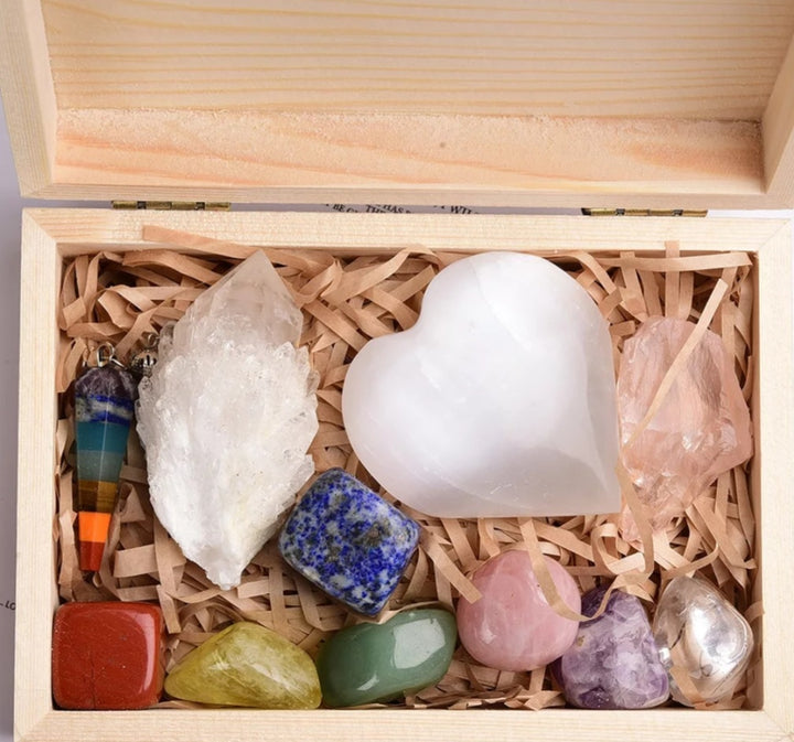 Chakra Pendulum & Crystal Healing Set