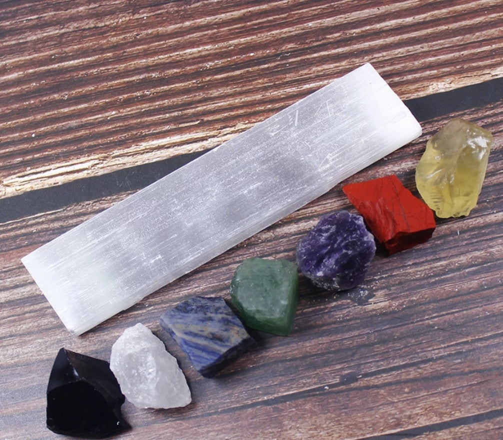 Selenite Crystal Healing Set