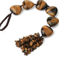 Tiger's Eye Quartz Heart Gemstone Tassel Hanging Ornament
