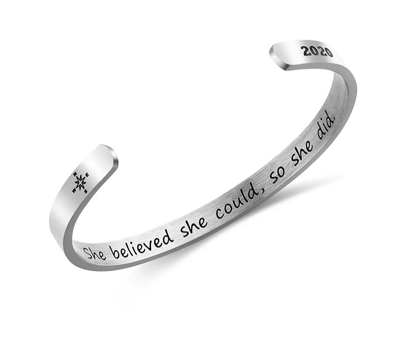 Cuff Bangle- She believed she could
