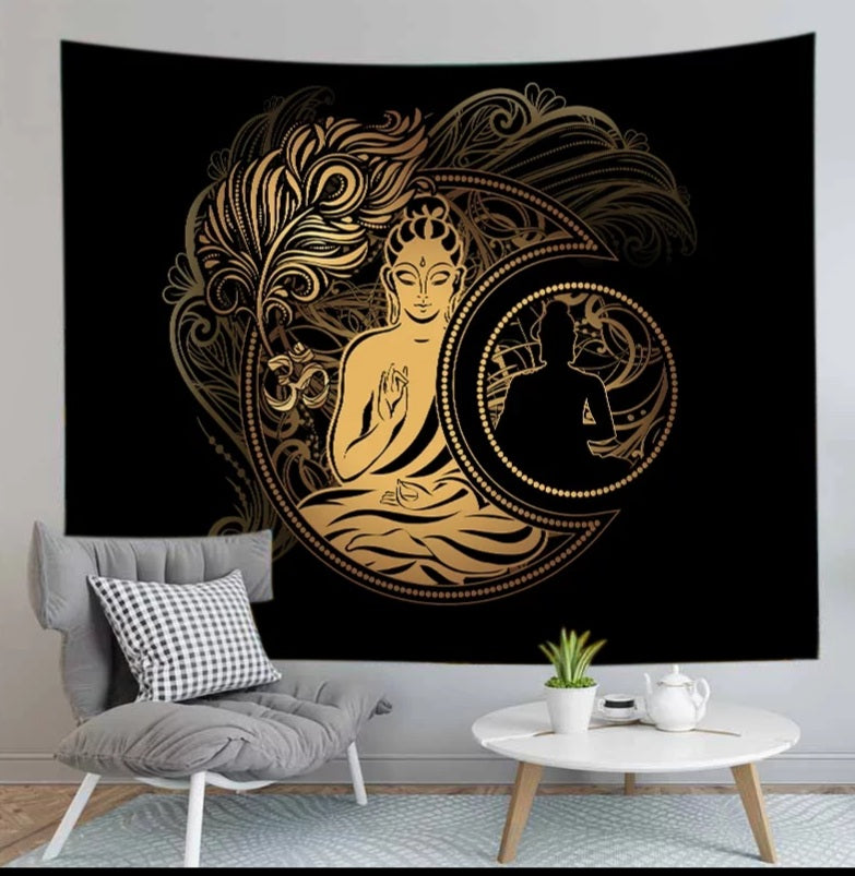 Duality Buddah Tapestry