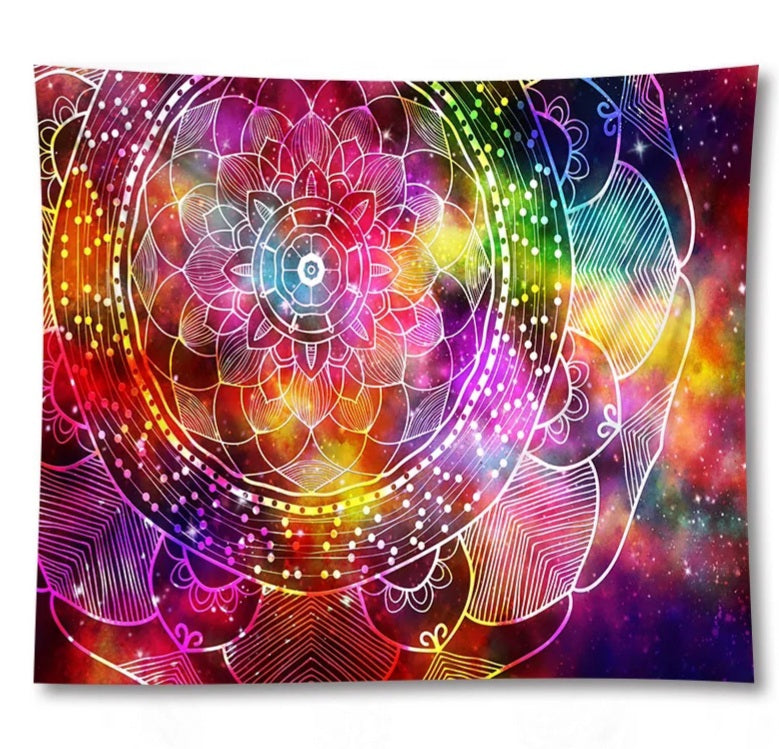 Psychedelic Mandala Tapestry