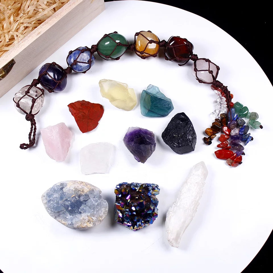 11 Piece Chakra Crystal Healing Set