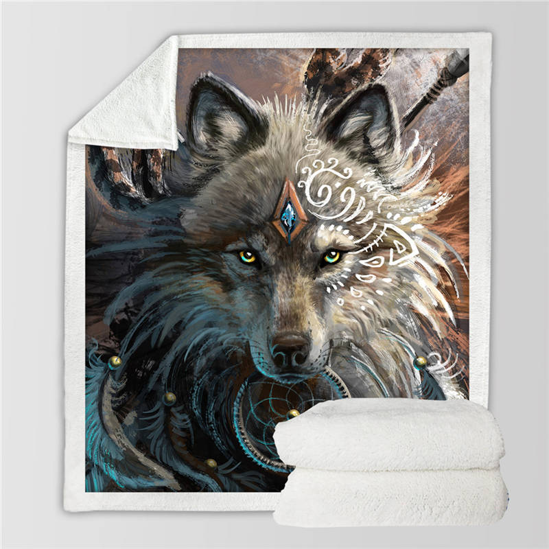Warrior Wolf Blanket