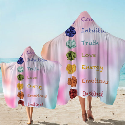 Chakra Zen Hooded Beach Towel