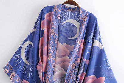 Luna Floral Crescent Kimono