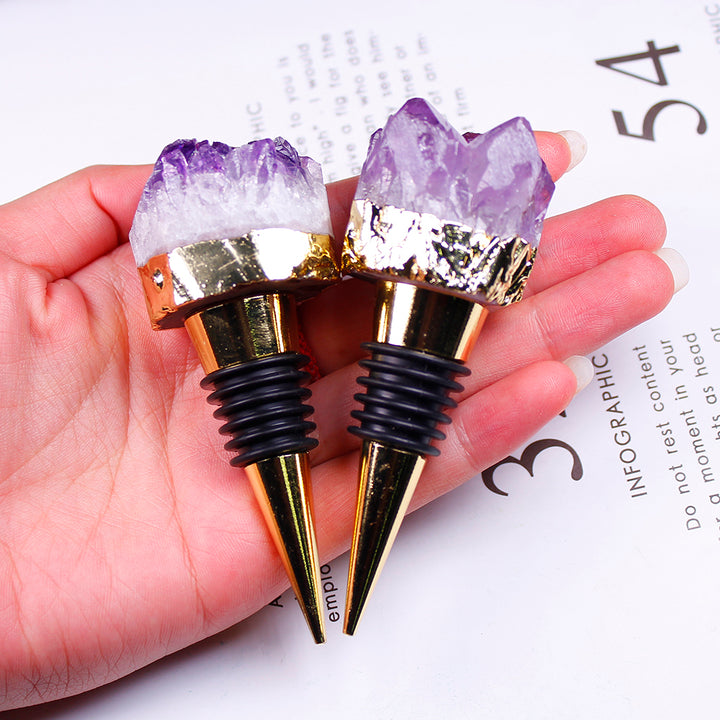 Natural Amethyst Wine Bottle Stopper