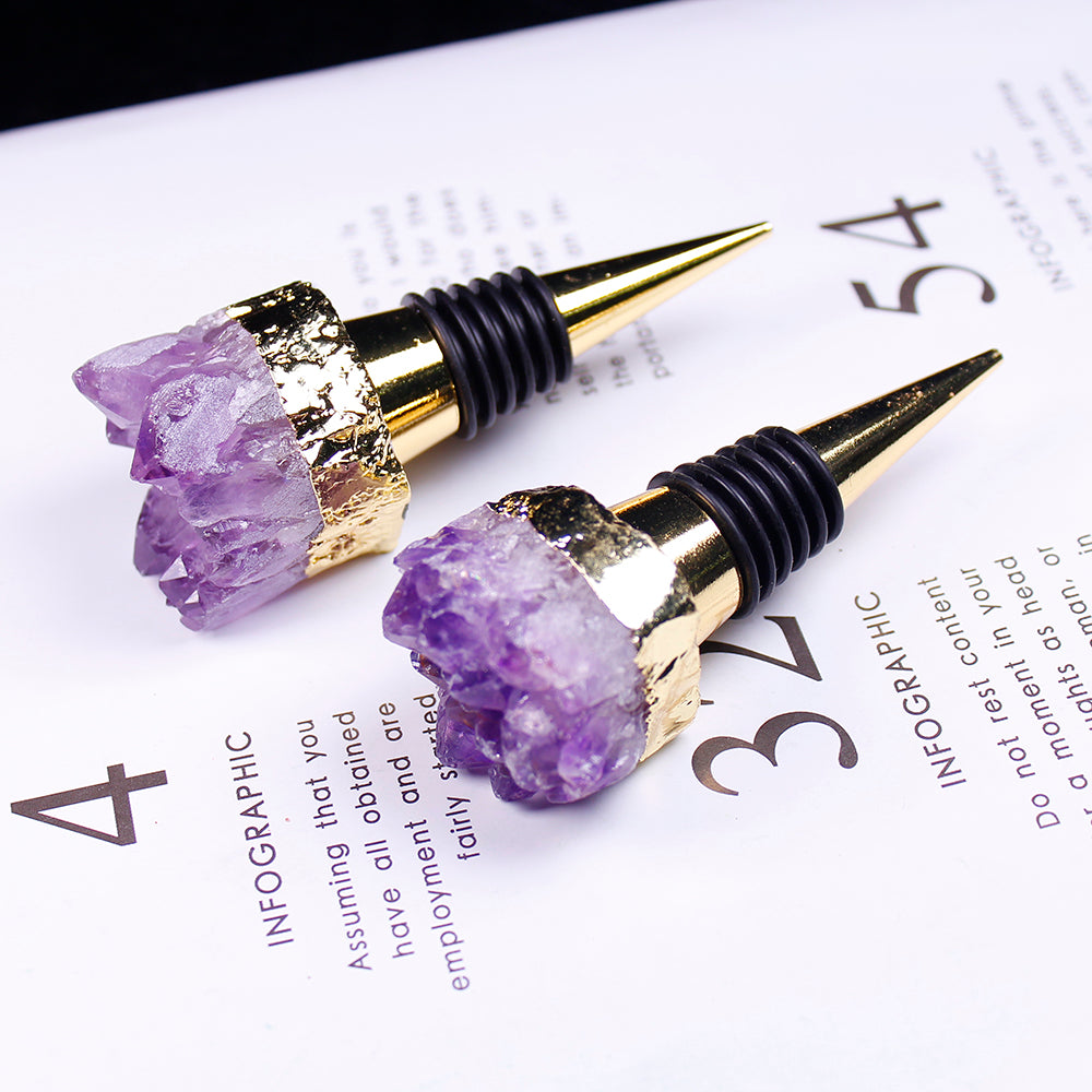 Natural Amethyst Wine Bottle Stopper