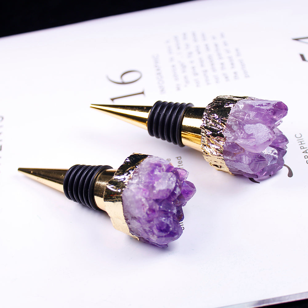 Natural Amethyst Wine Bottle Stopper