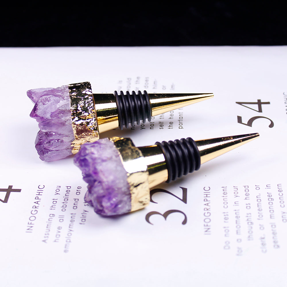 Natural Amethyst Wine Bottle Stopper