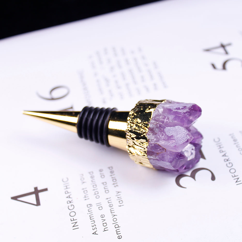 Natural Amethyst Wine Bottle Stopper