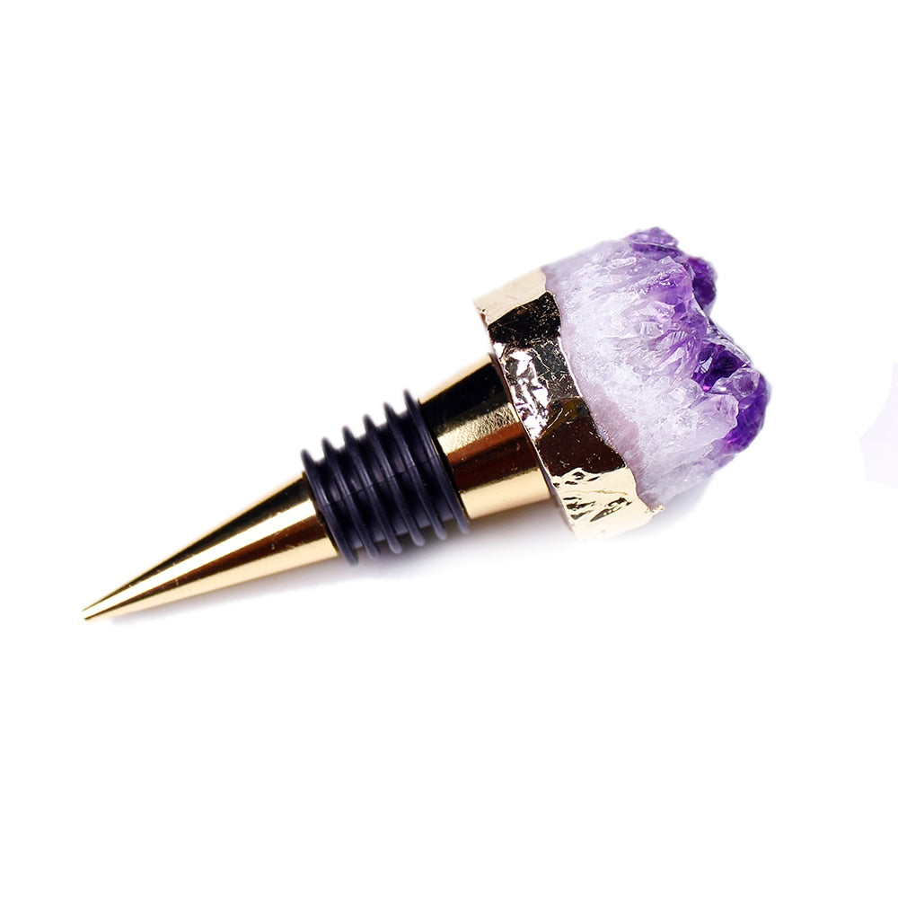 Natural Amethyst Wine Bottle Stopper