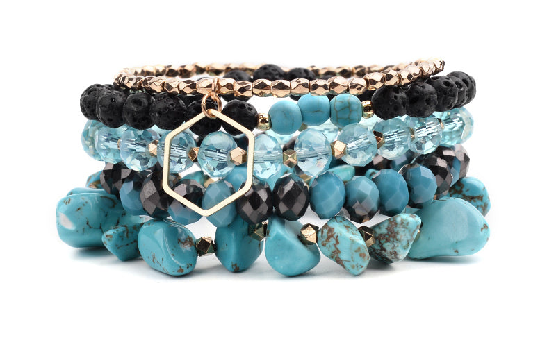 Turquoise Boho Stack Bracelet