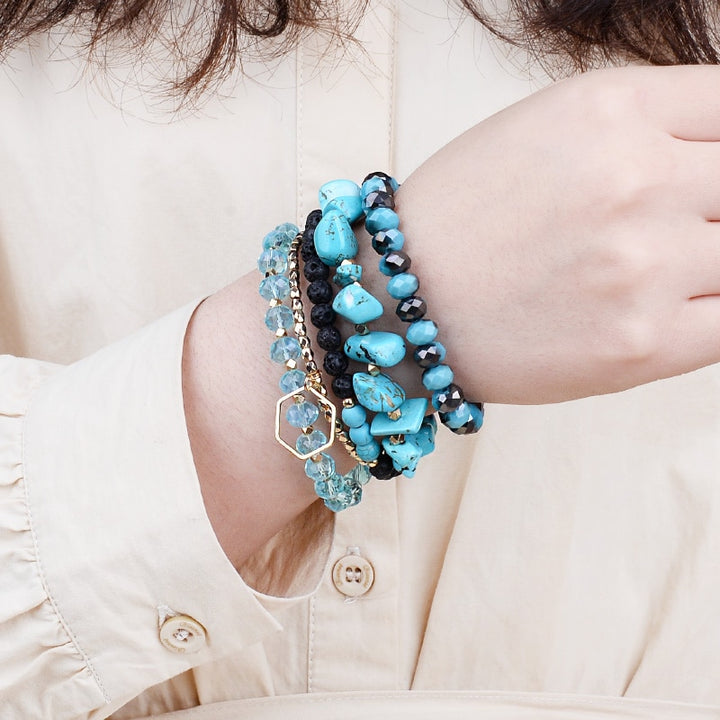 Turquoise Boho Stack Bracelet