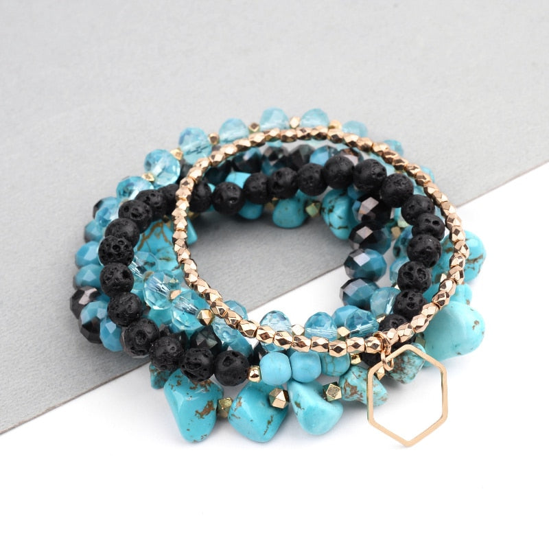 Turquoise Boho Stack Bracelet