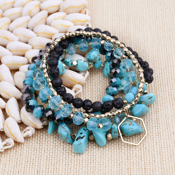 Turquoise Boho Stack Bracelet