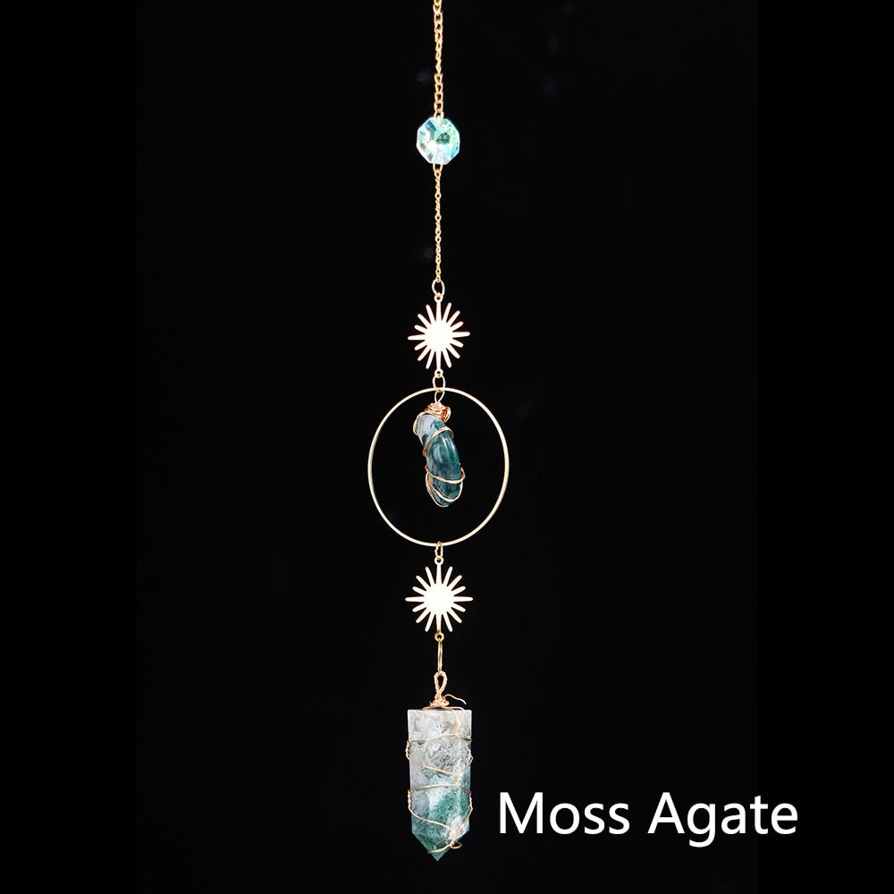 Deluxe Crystal Moon Wind Chime