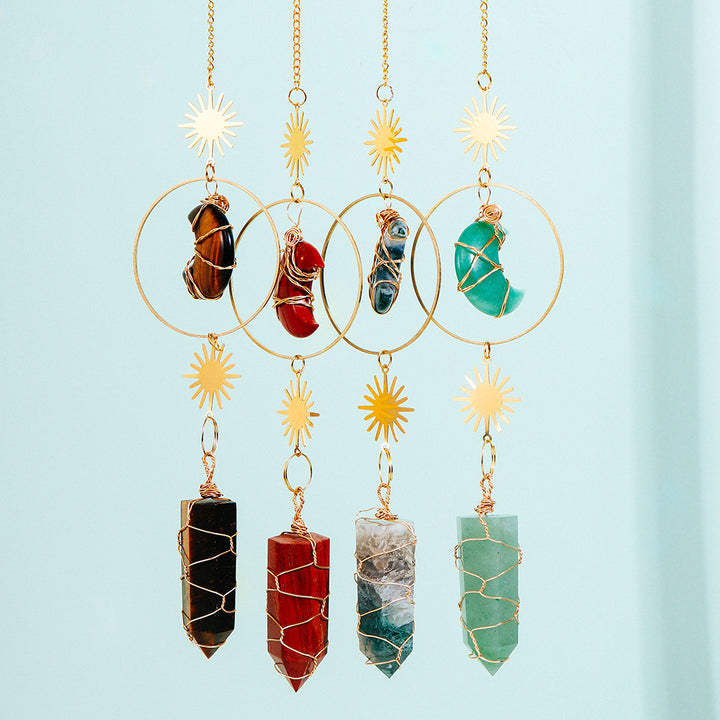 Deluxe Crystal Moon Wind Chime