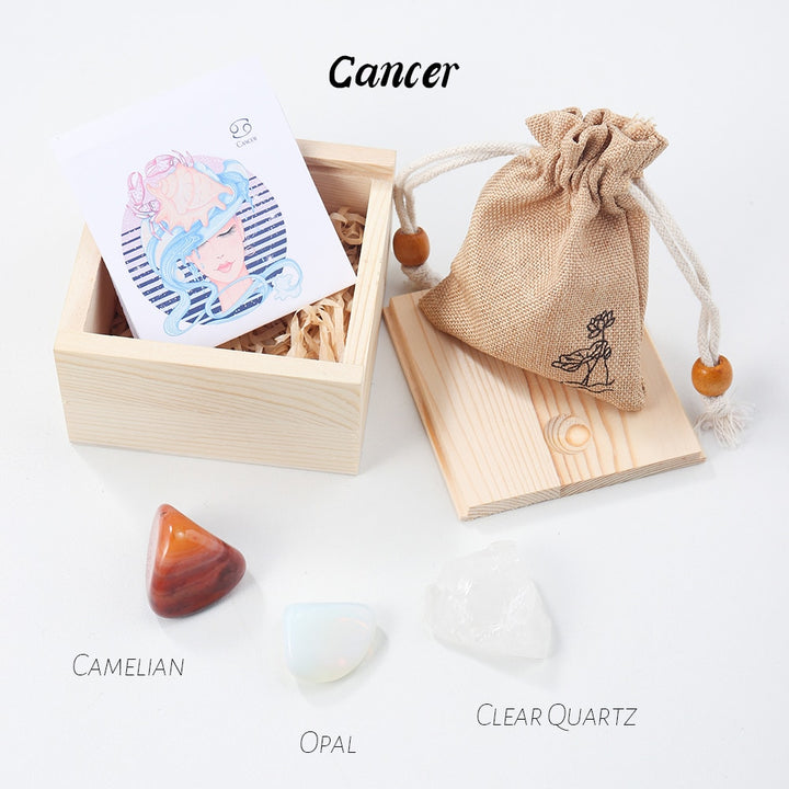 Zodiac 12 Constellations Raw Crystal Set