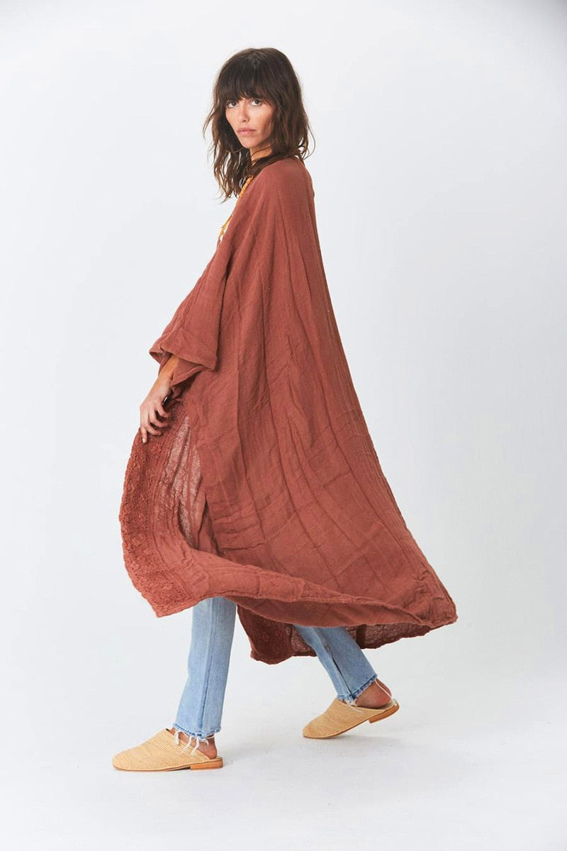 Oversized Long Kimono Cover up