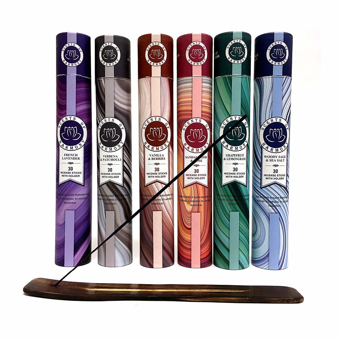 Scents of Harmony Incense SANDALWOOD ROSE with holder