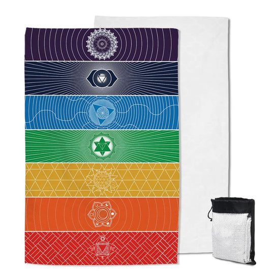 7 Chakra Rainbow Sand Free Beach Towel