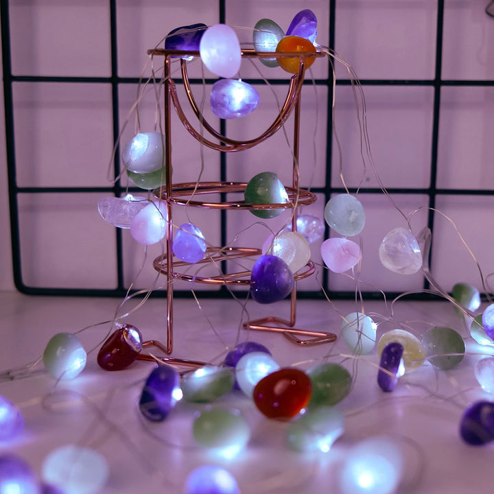 Tumbled Crystal String Fairy Lights