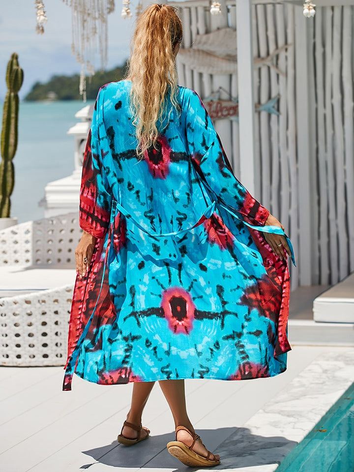 Tie Dye Beach Kimono Cover-Ups