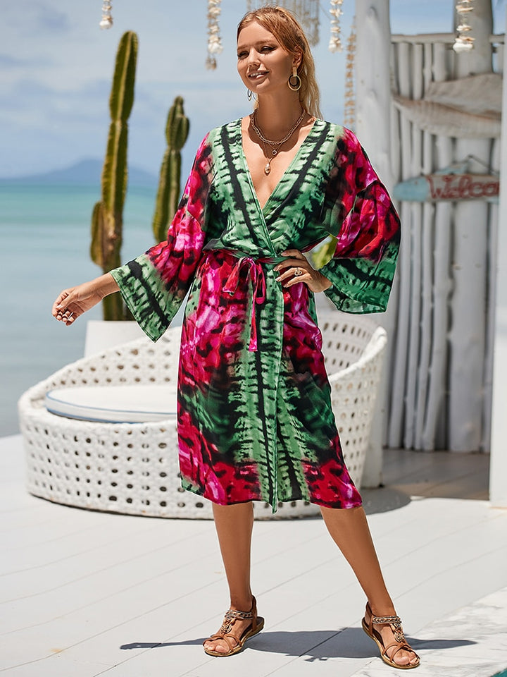 Tie Dye Beach Kimono Cover-Ups