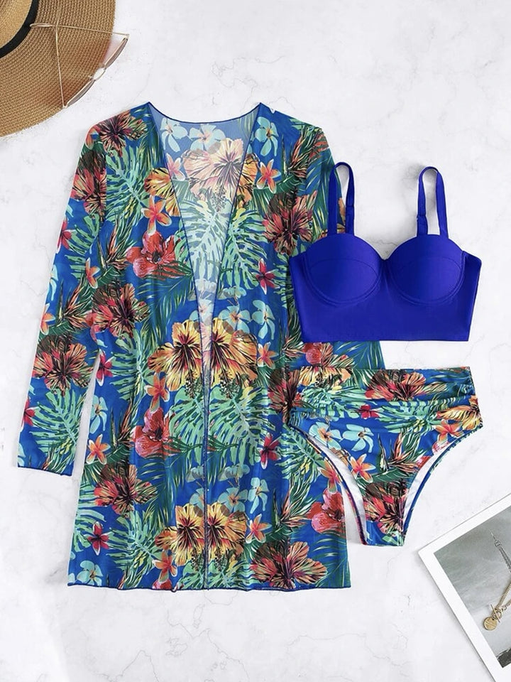 Bohemian 3 Pieces Sets Swimsuits And Cover-Ups Set